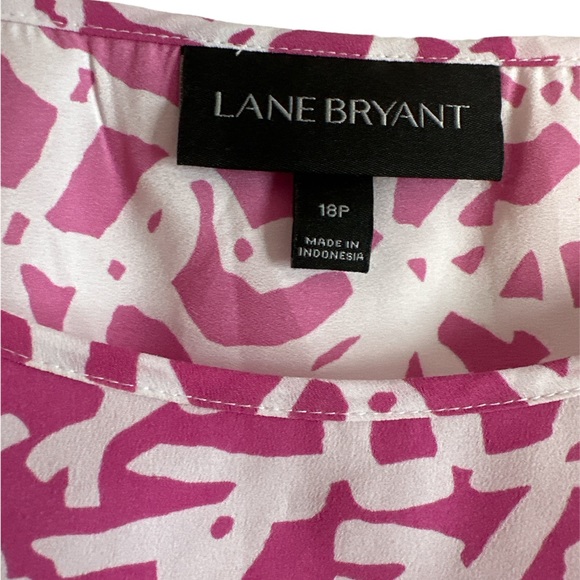 Lane Bryant 18p Pink and White flutter sleeve blouse-petite size - Picture 3 of 3